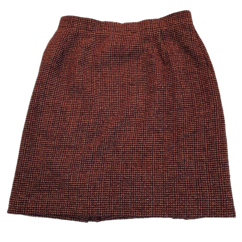 Skirt Emanuel Ungaro Parallele Paris Vintage Bling Brown Size S Made in Italy - Picture 1 of 9